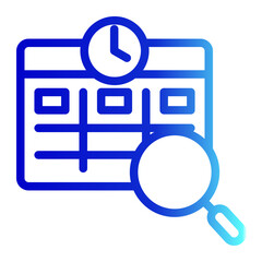 Time Tracking Icon Line Gradient Style for Efficiency Pack Icon Themes
