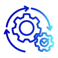 Automation Icon Line Gradient Style for Efficiency Pack Icon Themes