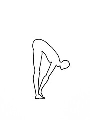 yoga-pose-forward-standing-half-bend-Ardha-Uttanasana-illustration