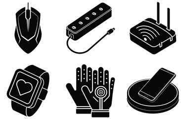 Modern Technology Icons Set Wireless Devices Gadgets