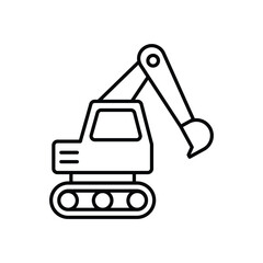Excavator Vector icon