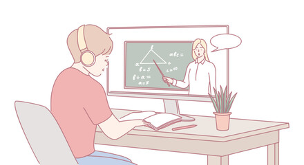 A dedicated student learns and engages through online classes, showcasing modern methods of digital education