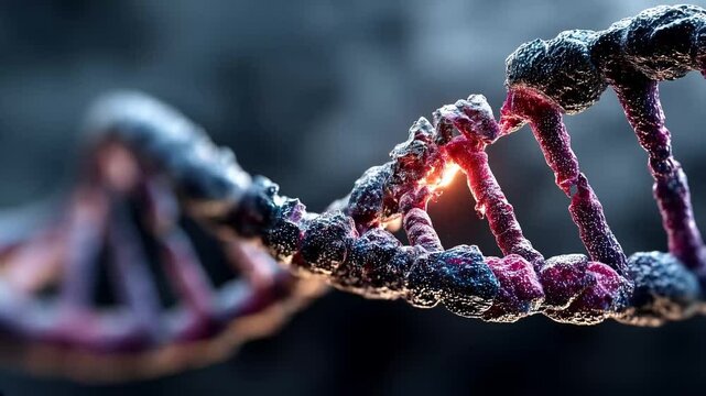 Broken DNA Helix Regenerating And Healing