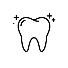 Clean tooth dental care icon