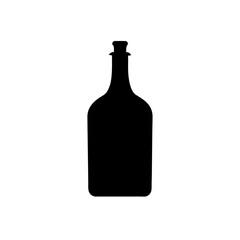 wine bottle isolated on white