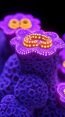 Obraz premium Coral Under UV Light, Close-up