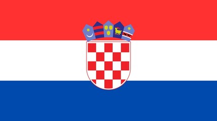 Fototapeta premium Sovereign state flag of country of Croatia in official colors. Illustration of Croatia flag. Croatia flag 