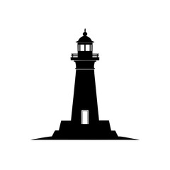 lighthouse on white background