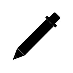 black pencil isolated on white