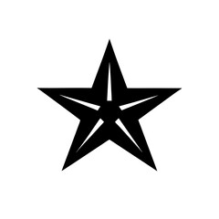 silver star on a white background