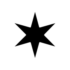 black and white star
