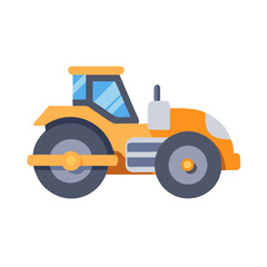 Steamroller Construction Equipment Icon Design