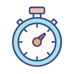 Stopwatch with Time Indicator Tab Icon Design