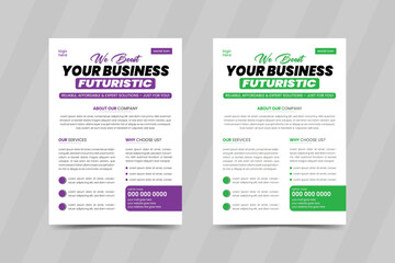 Corporate creative colorful business flyer template design set, abstract business flyer, vector template design or business poster template design