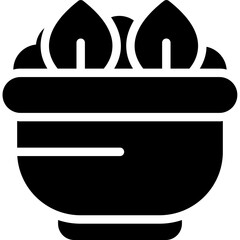 Acai Bowl Glyph Icon