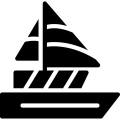 Sailboat Glyph Icon © pexleodesigns