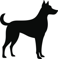 dog silhouette vector image art
