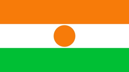 Sovereign state flag of country of Niger in official colors. Illustration of Niger flag. Niger flag 
