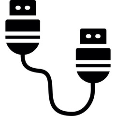 USB Cable for Camera Glyph Icon
