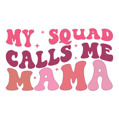 Happy Mom Tee Retro Design Mother's Day Gift for Mama Fans

