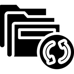 Folder Refresh Glyph Icon