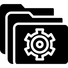 Folder Management Glyph Icon