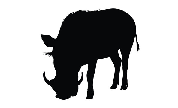 recommend clip art: Warthog silhouette, Wild pig vector, African animal icon, Warthog graphic illustration
