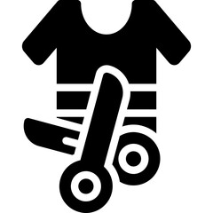 Textile Cutting Glyph Icon