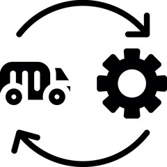 Supply Chain Glyph Icon