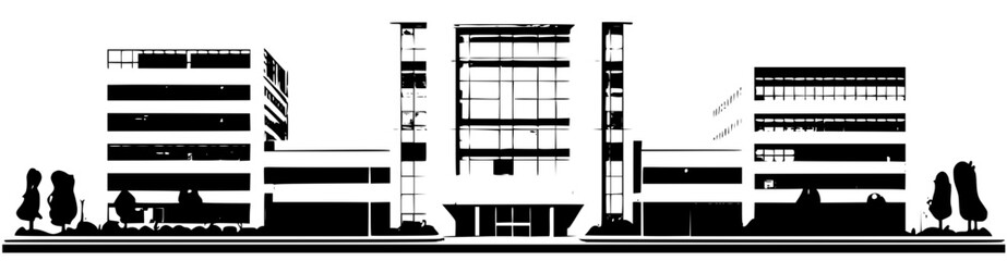 Obraz premium 3 Pieces of Contemporary style Medical centers designs, Contemporary style Medical centers illustration art