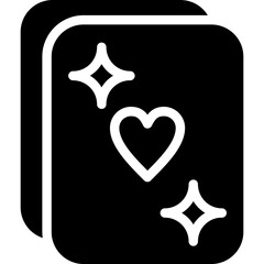 Playing Cards Glyph Icon