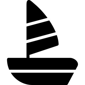 Windsurfing Glyph Icon