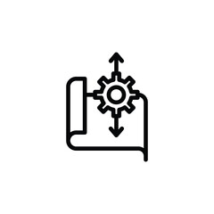 Gear Adjusting Document with Up and Down Arrows