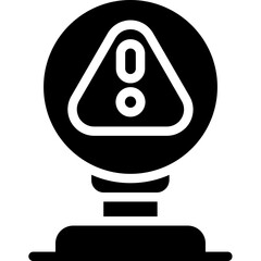 Caution Sign Glyph Icon