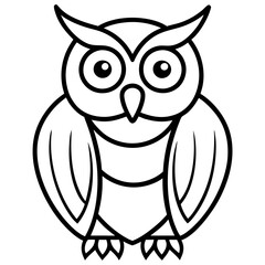 Geometric Owl Sketch 