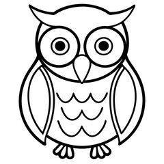 Geometric Owl Sketch 