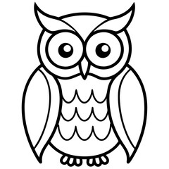 Geometric Owl Sketch 
