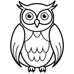 Geometric Owl Sketch 