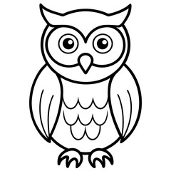 Geometric Owl Sketch 