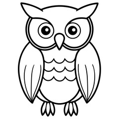 Geometric Owl Sketch 