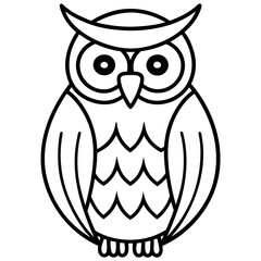 Geometric Owl Sketch 