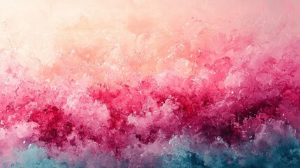 Obraz premium Abstract image of watercolors in soft pastel tones blending together, evoking the feeling of spring freshness