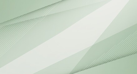 Abstract pattern featuring triangle shapes, sharp angles, and subtle linear gradients in light dusty green and white for a clean, modern design.
