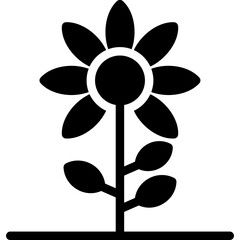 Flower Garden Glyph Icon