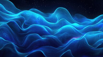 Fototapeta premium Abstract underwater background with water waves and blue underworld backdrop