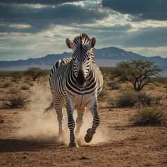 Obraz premium Ziggy the Zebra's Hidden Oasis.