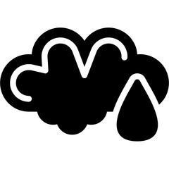 Carbon Footprint Glyph Icon