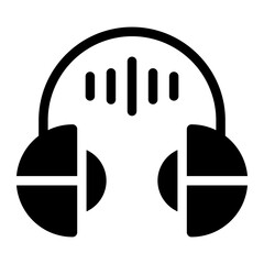 Museum Audio Guide Glyph Icon
