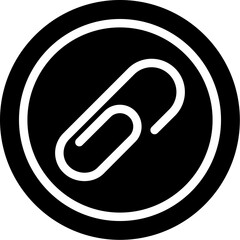 Paper Clips Glyph Icon