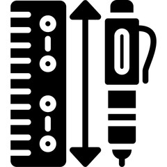 Ruler Glyph Icon